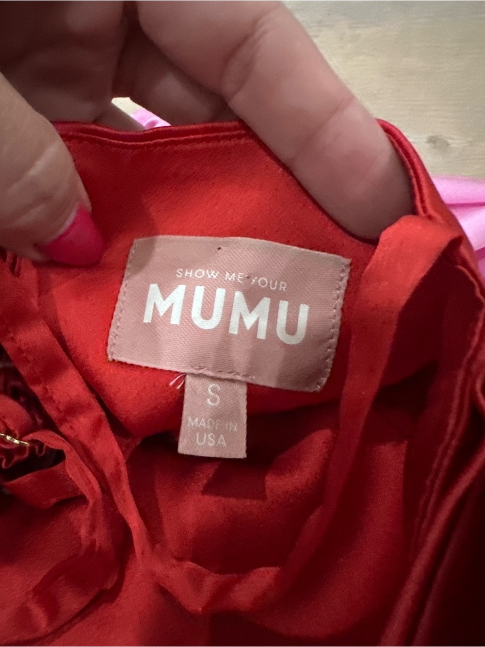 Show Me Your MuMu Pink Dress with Red Bow Bodice - Picture 3 of 7